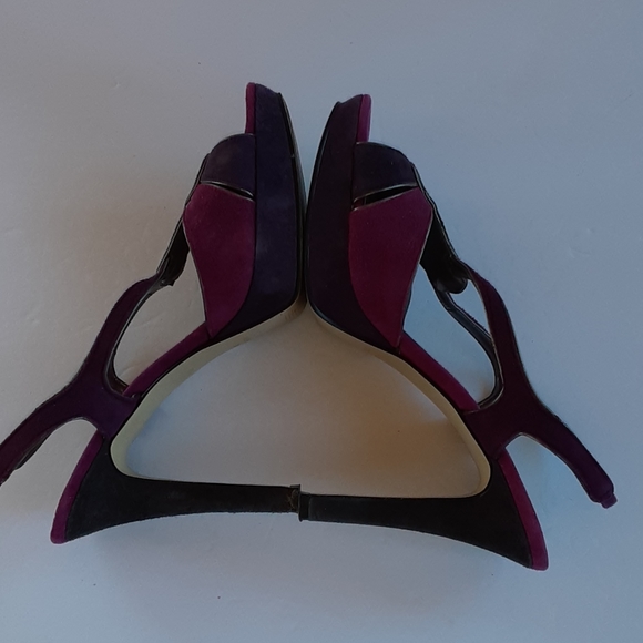 Nine West Pink Purple Faux Suede Platform … - Picture 3 of 7